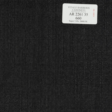 AR 2261 35 CANONICO - 100% Wool - Đen Trơn
